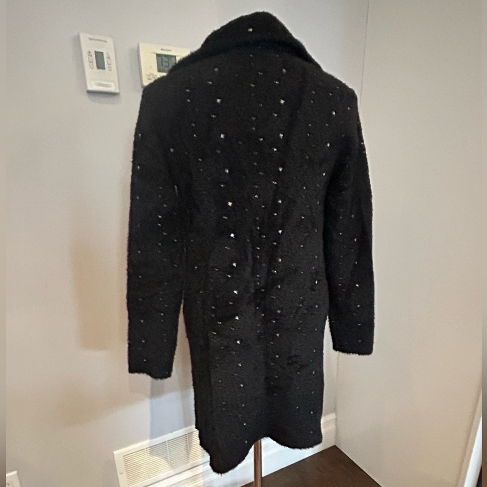 Pink Martini Black Double-Breasted Women's Coat - Picture 4 of 9